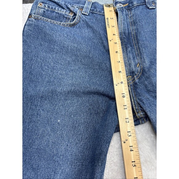 Levi’s 505 Men’s Jeans 36x32 Regular Fit Straight Stonewash Blue Denim Cotton - Picture 9 of 11